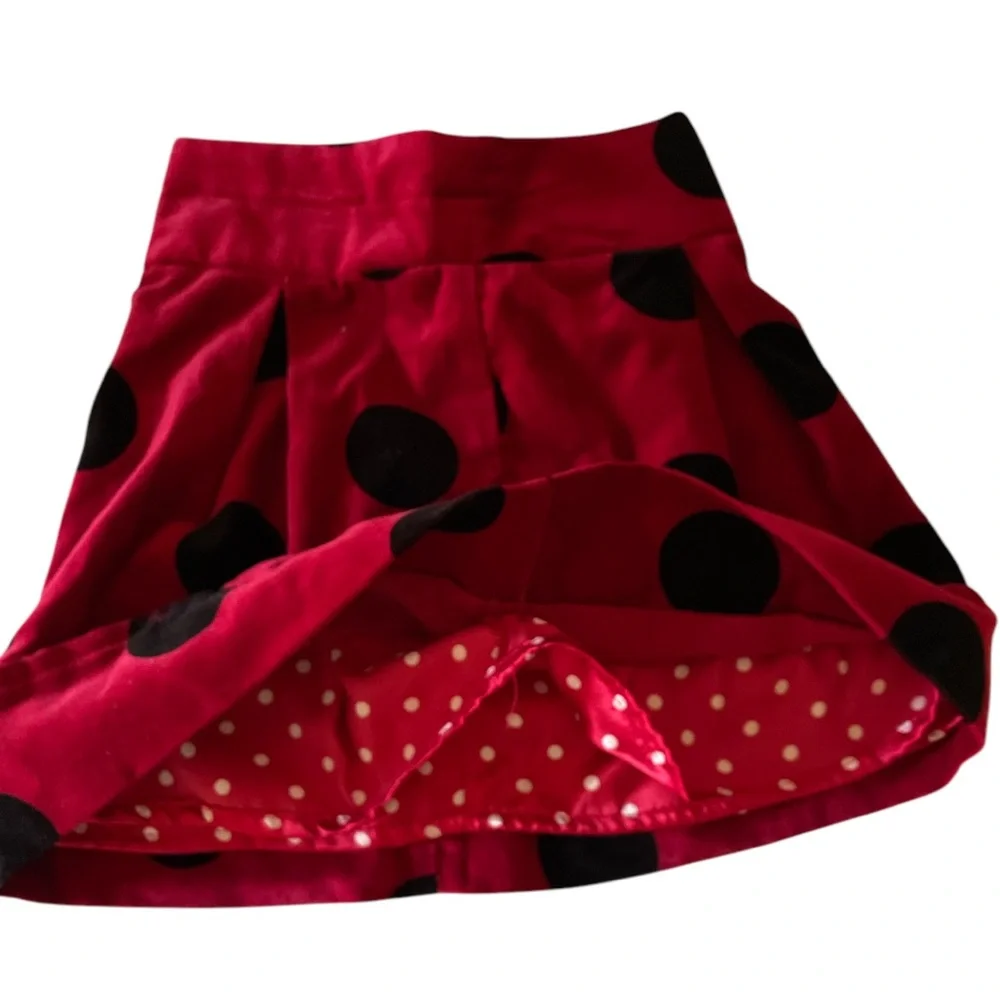 Disney Minnie Mouse hat and mitten set polkadot skirt size 4 NWT